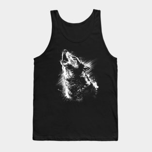 Wolf, Howling wolf, Snow wolf, Full Moon wolf Tank Top